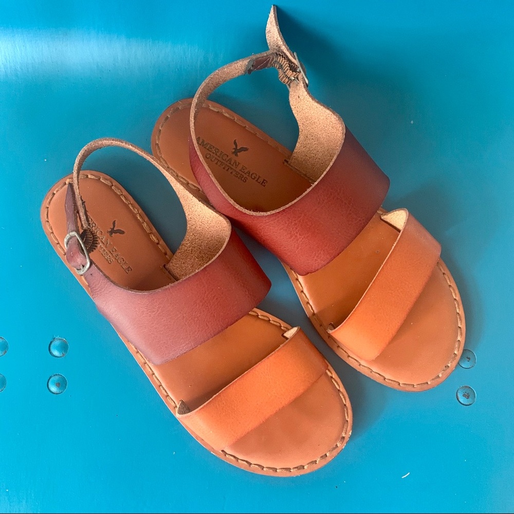 AEO Two Tone Brown Sandals